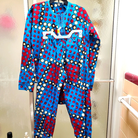 Preown 2PIECE Multicolored Set; Ankara Material Sz 14-18; Long Sleeves; $40 - Picture 3 of 10